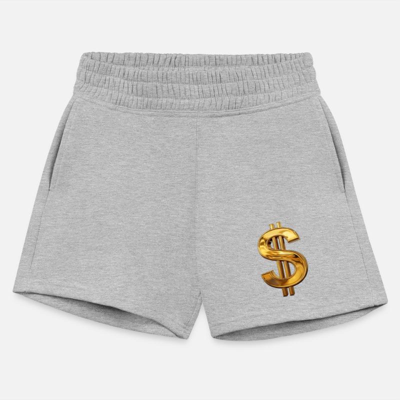 3D rendering of a gold dollar sign with a shiny