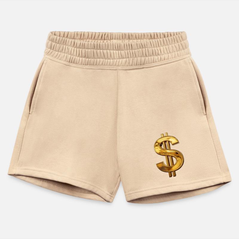 3D rendering of a gold dollar sign with a shiny