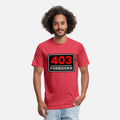 403 Forbidden in Red, Greyish white and Black