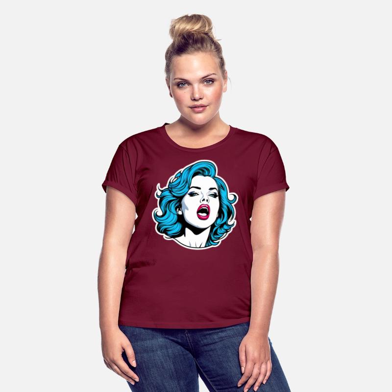 A beautiful femme fatale is screaming