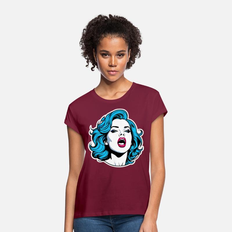 A beautiful femme fatale is screaming