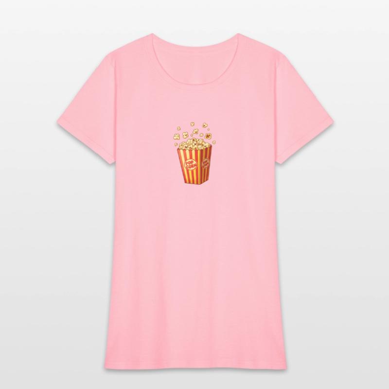 A popcorn box with little popcorn jumping out