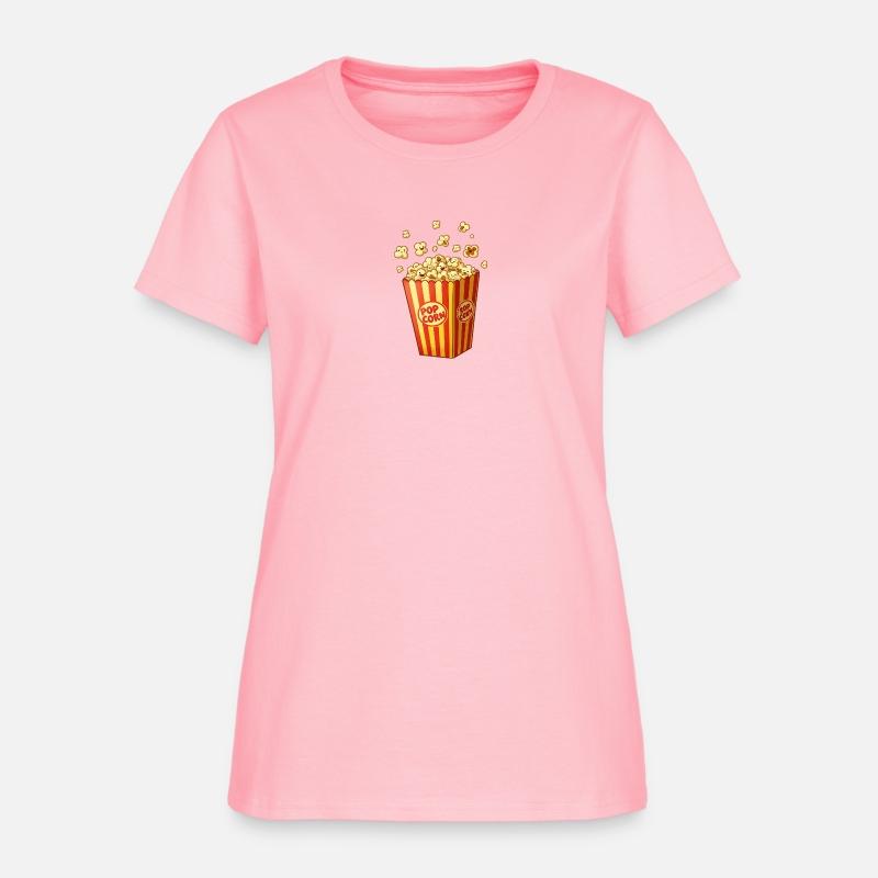 A popcorn box with little popcorn jumping out