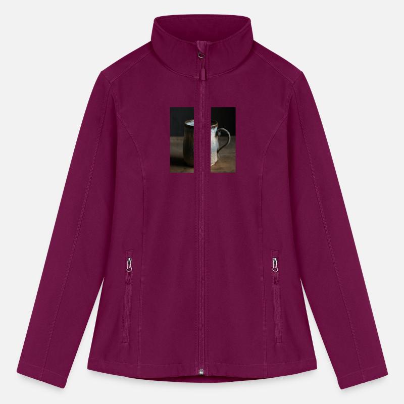 A rough ceramic mug is a handmade piece