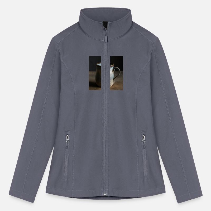 A rough ceramic mug is a handmade piece