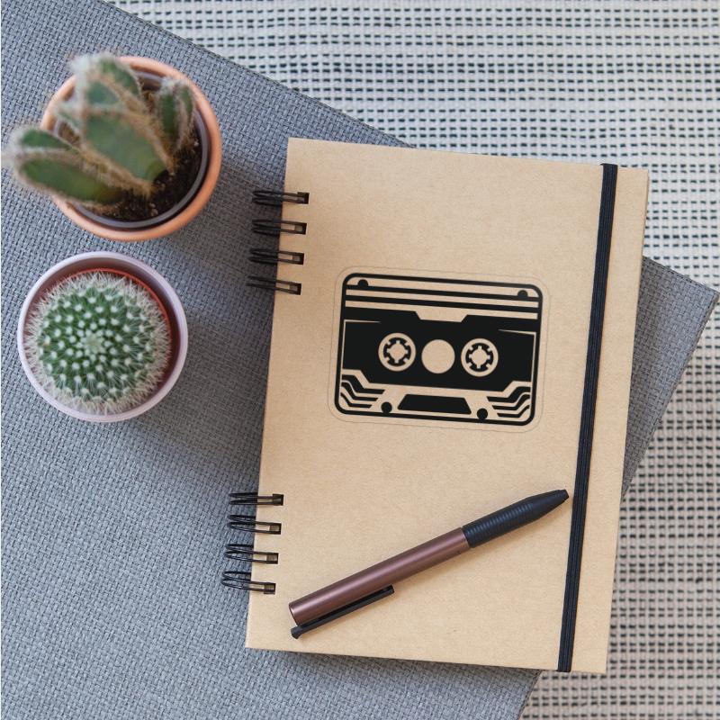 A vintage-inspired illustration of cassette tape