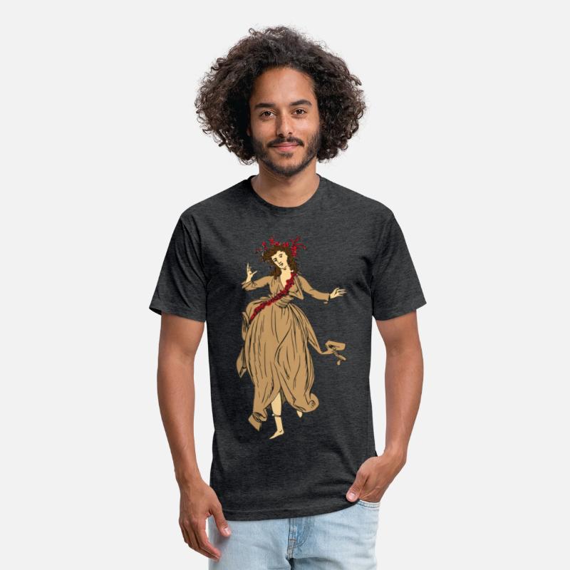 A woman in a dress with a flower crown on her head