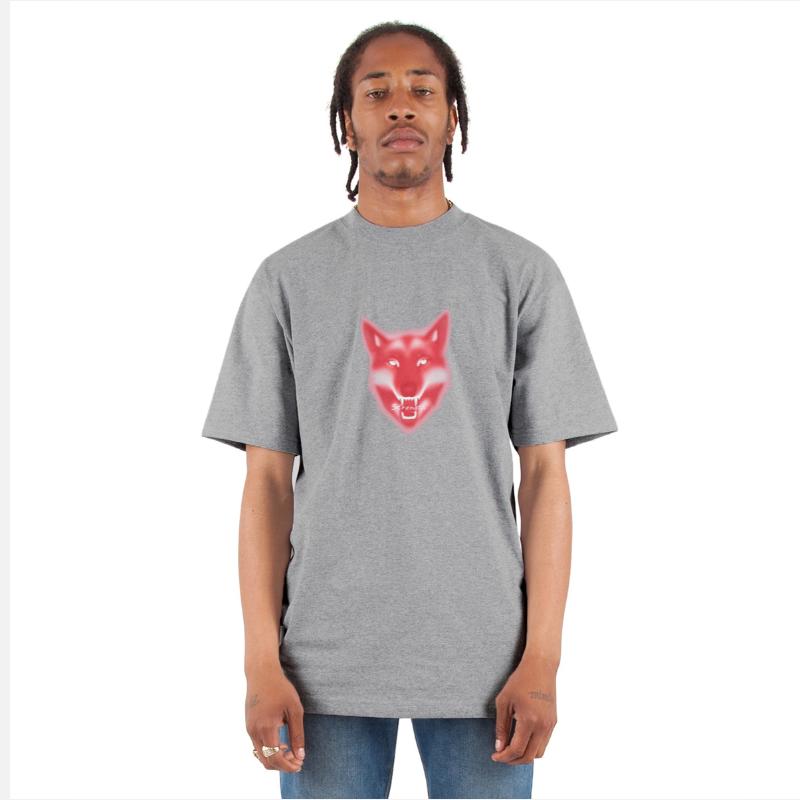 Abstract Red Wolf Head –Bold, Modern Animal Design