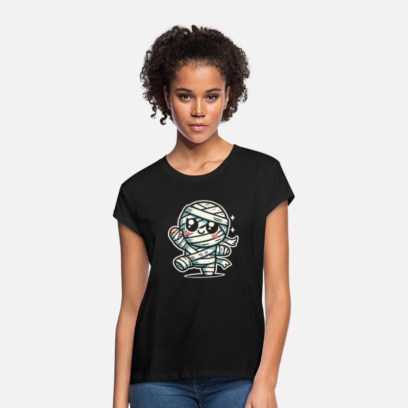 Adorable Kawaii Mummy Running Halloween Fun Design