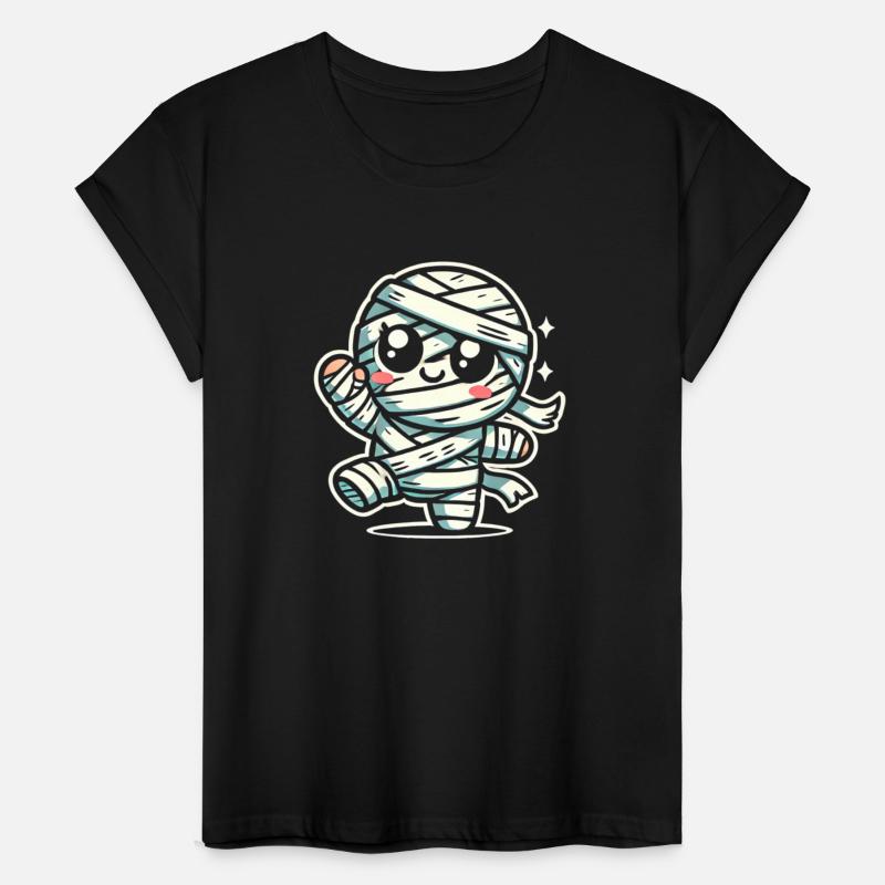 Adorable Kawaii Mummy Running Halloween Fun Design