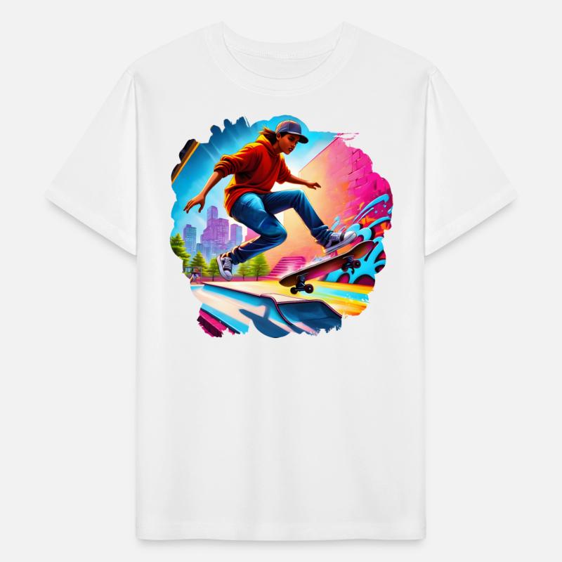 AI Airbrushed Skate Park Teen Shirt Design