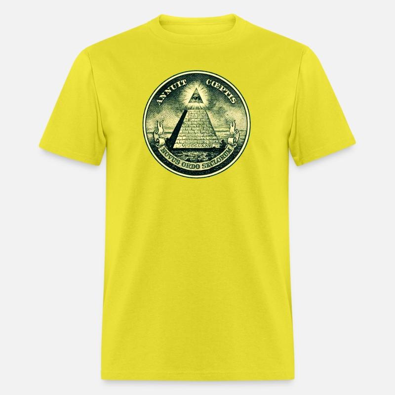 All seeing eye, pyramid, dollar, freemason, god