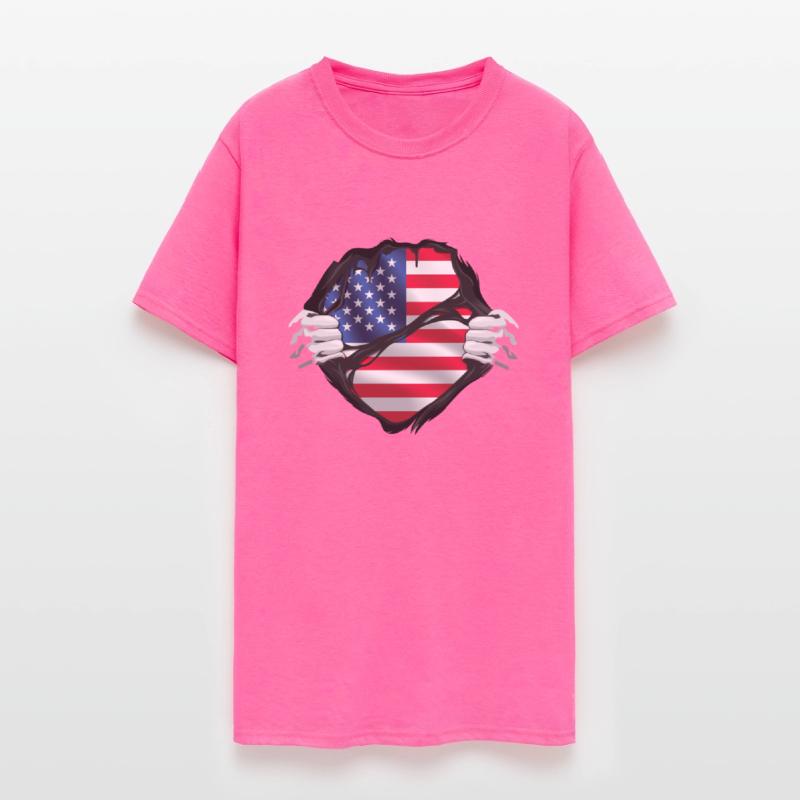 America Hands Ripped Flag