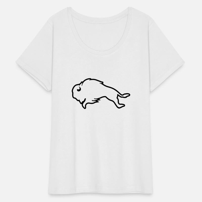 AMERICAN BISON OUTLINE, WISENT, BUFFALO RUNNING