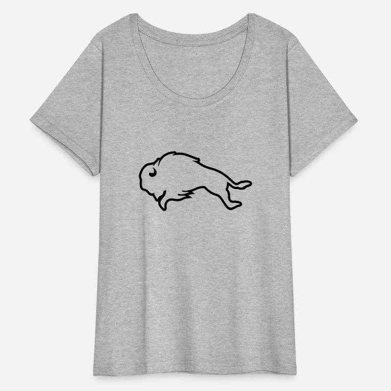 AMERICAN BISON OUTLINE, WISENT, BUFFALO RUNNING