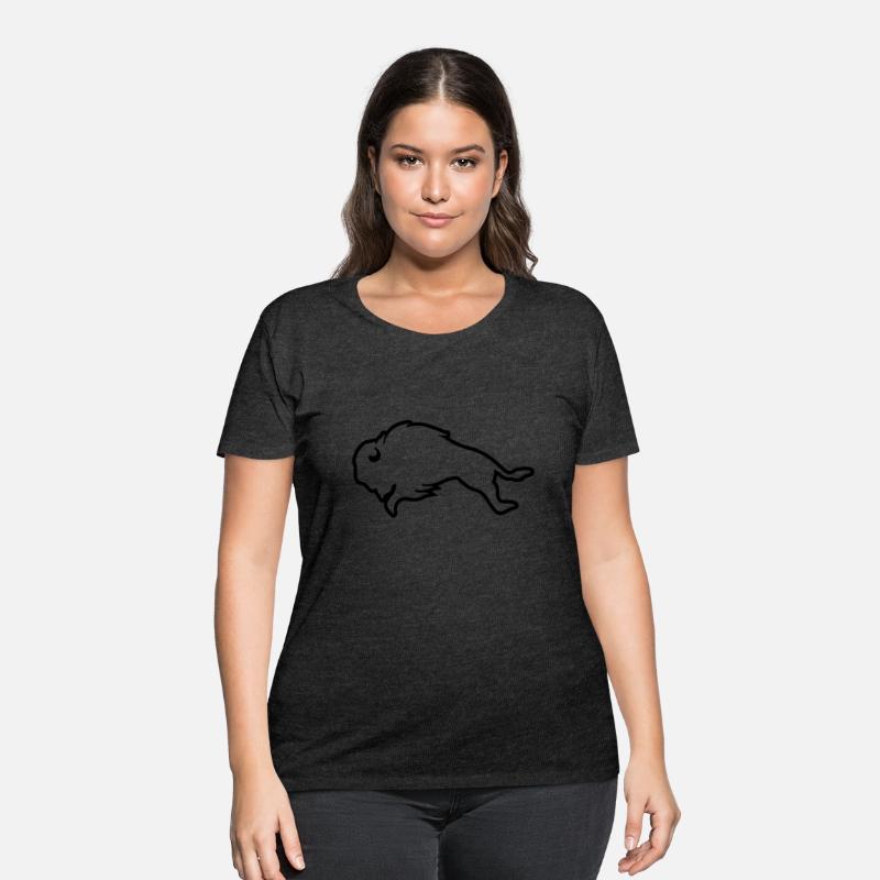 AMERICAN BISON OUTLINE, WISENT, BUFFALO RUNNING