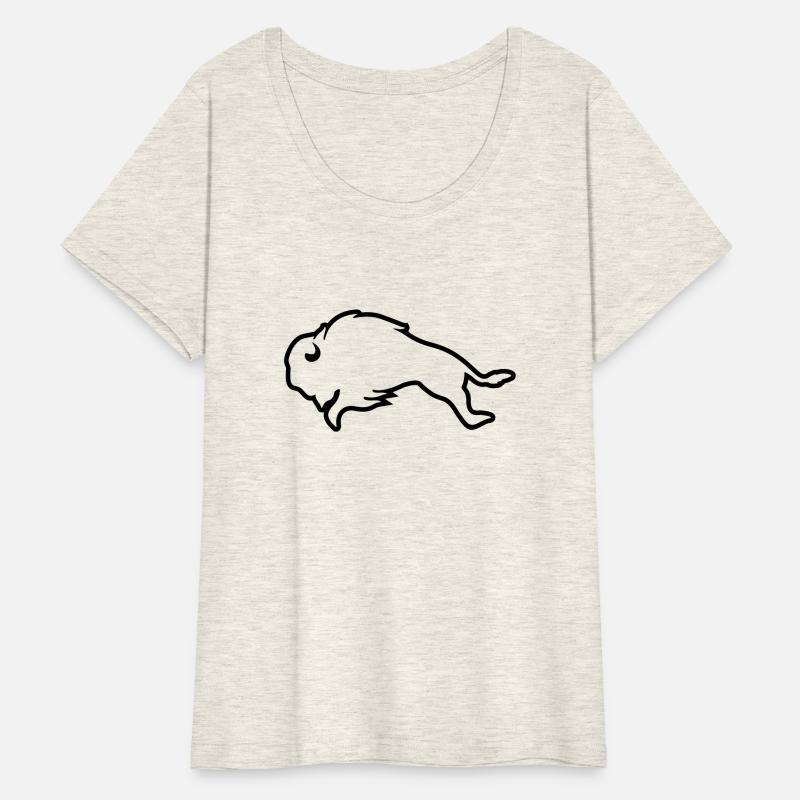 AMERICAN BISON OUTLINE, WISENT, BUFFALO RUNNING