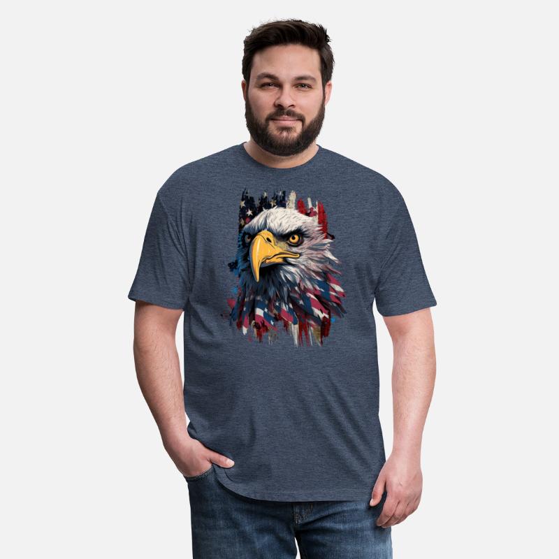 American Eagle on the USA flag 4th of July