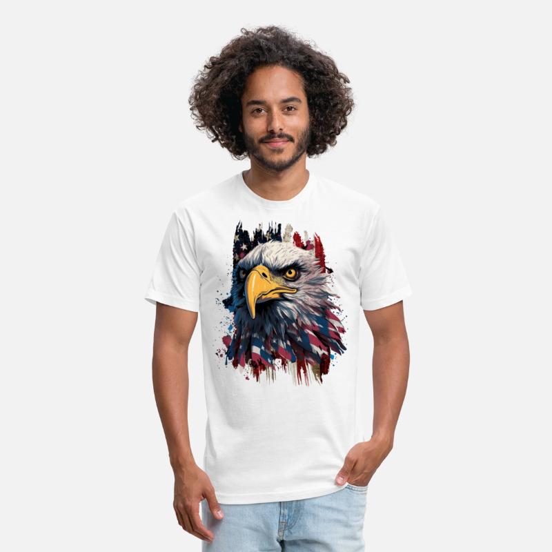 American Eagle on the USA flag 4th of July