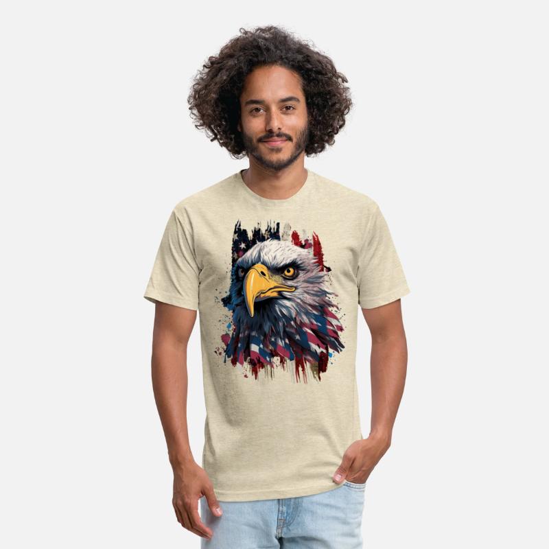 American Eagle on the USA flag 4th of July