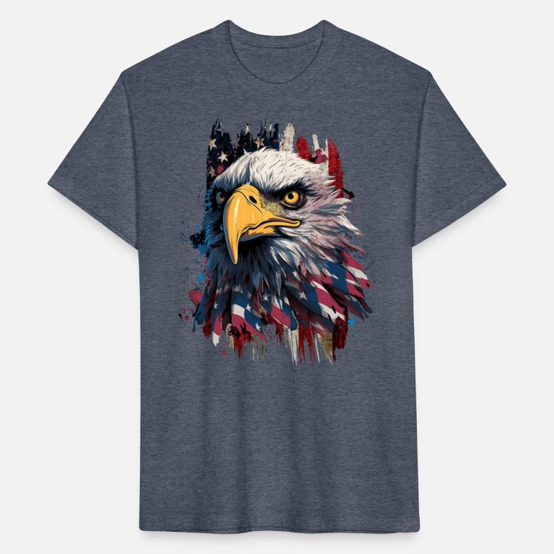 American Eagle on the USA flag 4th of July