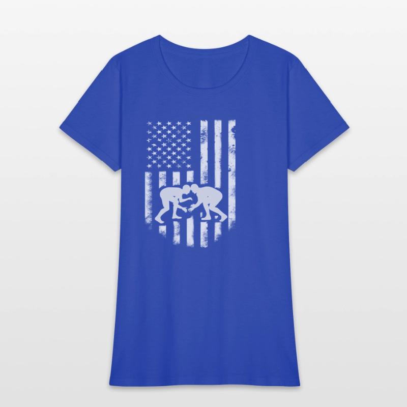 American Flag Wrestling Distressed Wrestle