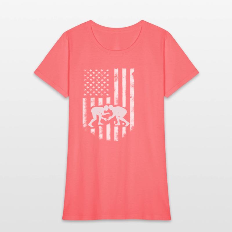 American Flag Wrestling Distressed Wrestle