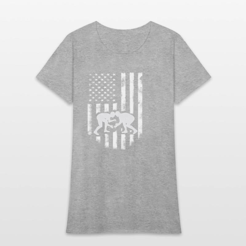 American Flag Wrestling Distressed Wrestle