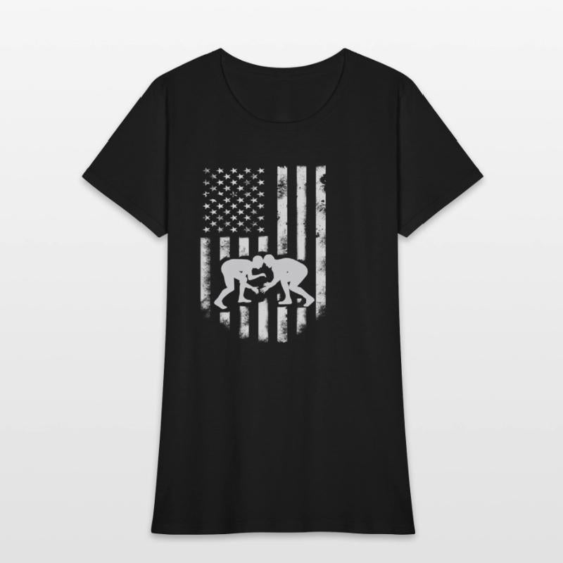 American Flag Wrestling Distressed Wrestle