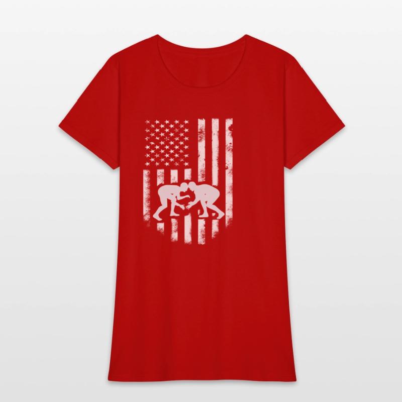 American Flag Wrestling Distressed Wrestle