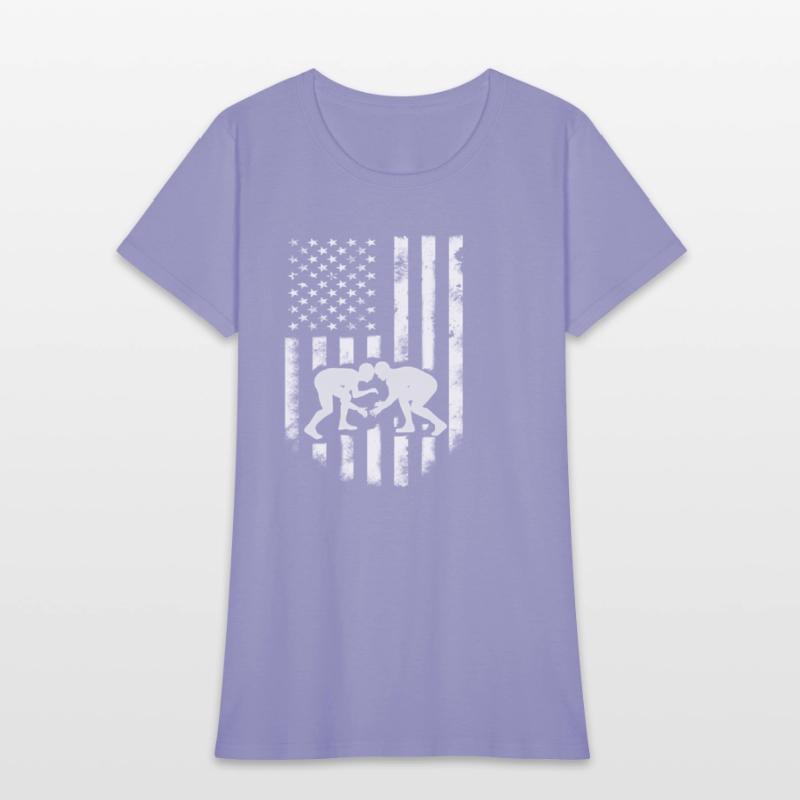 American Flag Wrestling Distressed Wrestle