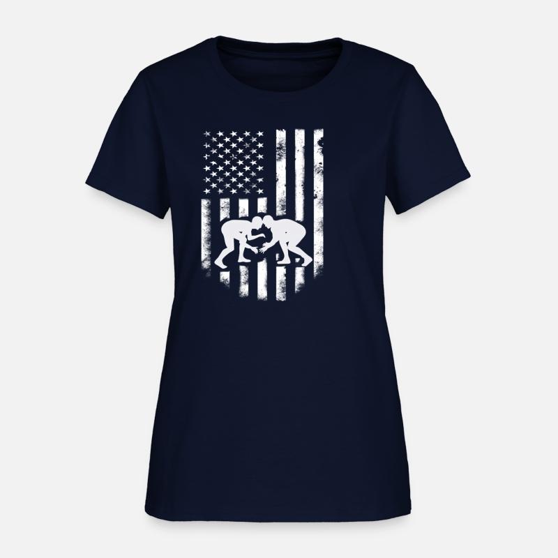 American Flag Wrestling Distressed Wrestle