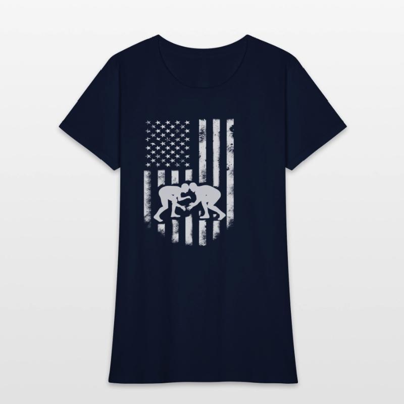 American Flag Wrestling Distressed Wrestle