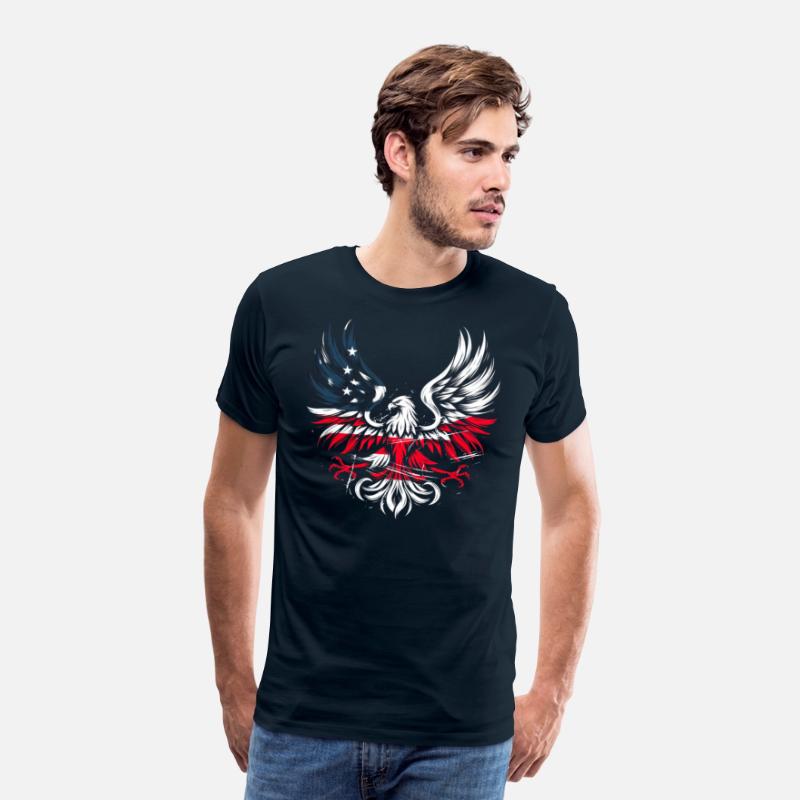 American Polish Eagle Patriotic Pride Distressed
