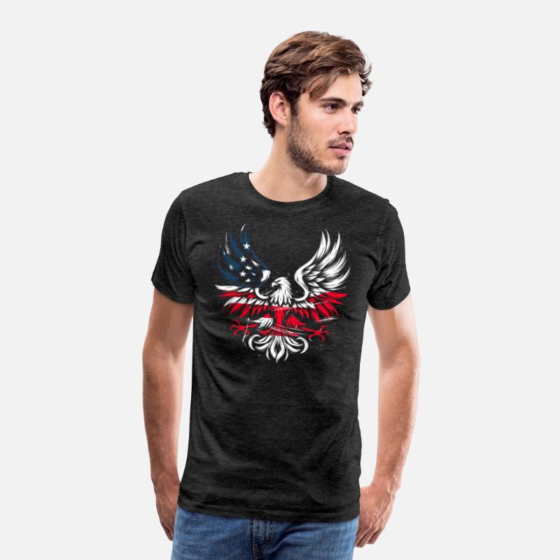 American Polish Eagle Patriotic Pride Distressed