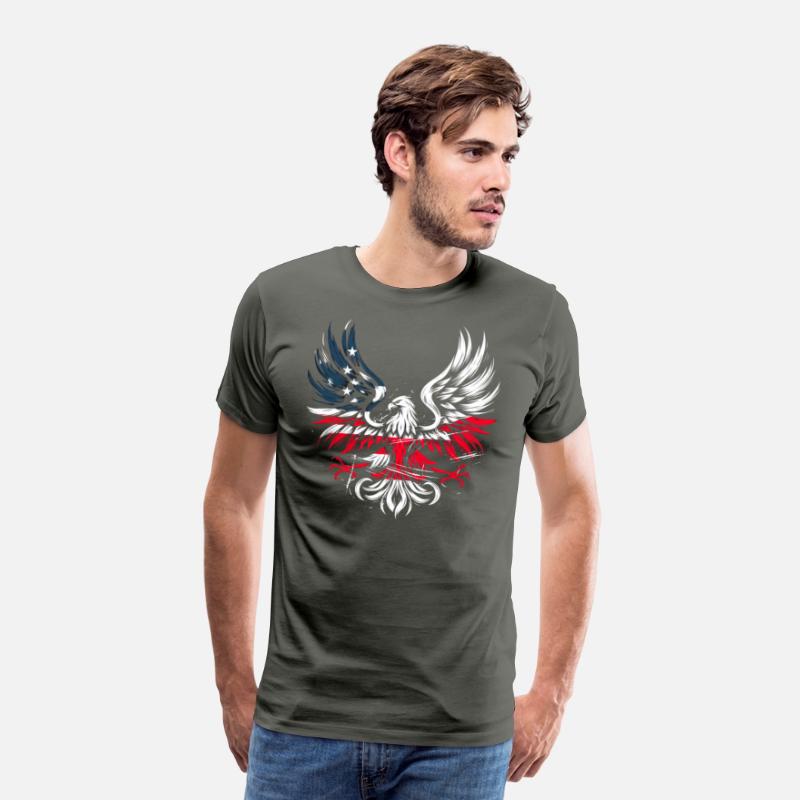 American Polish Eagle Patriotic Pride Distressed