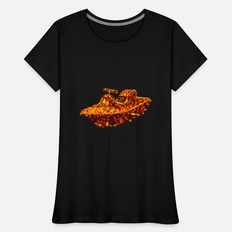 Autumnal Motorboat Ride: Boat Amidst Falling