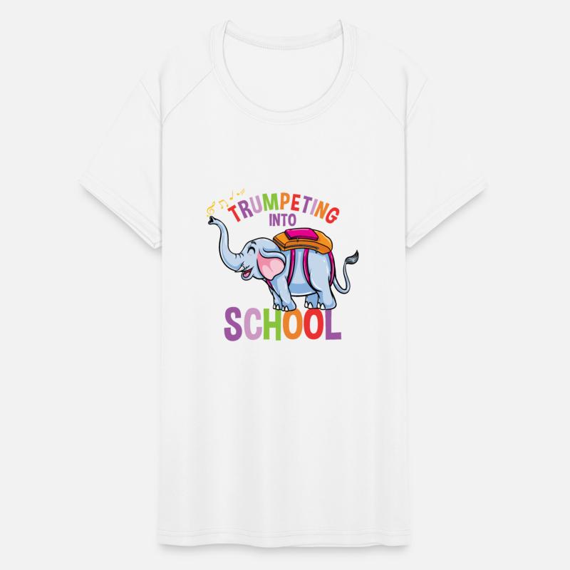 Back To School Elephant Trumpeting Into School