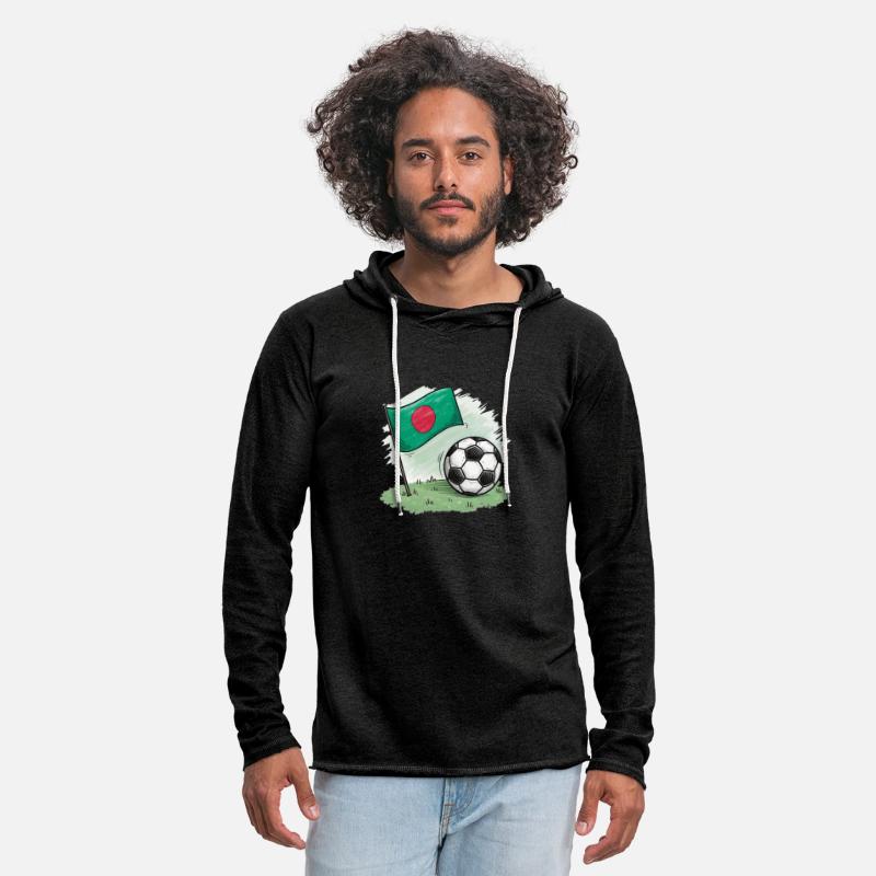 Bangladesh flag and crayon-style soccer ball