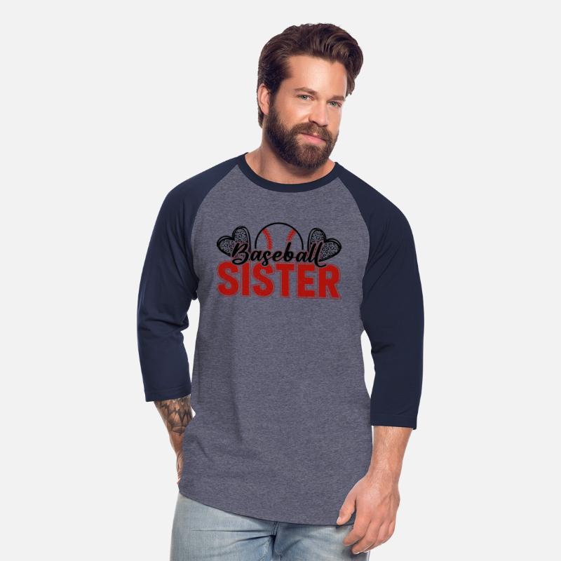 Baseball Sister Leopard Sister Baseball Girl Tee