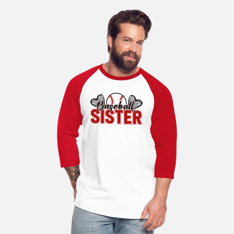 Baseball Sister Leopard Sister Baseball Girl Tee