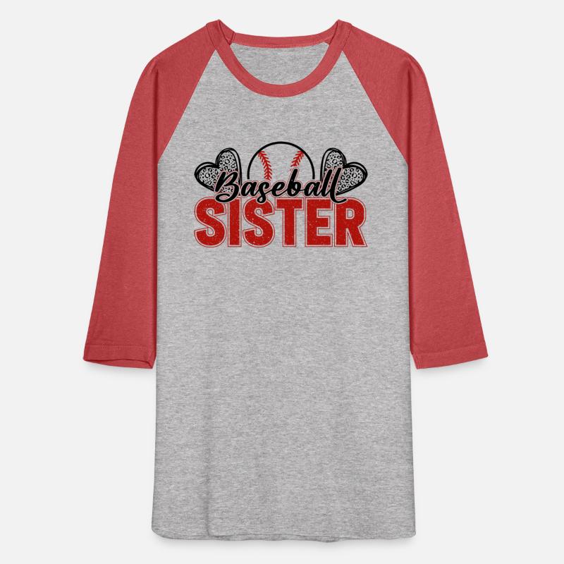 Baseball Sister Leopard Sister Baseball Girl Tee