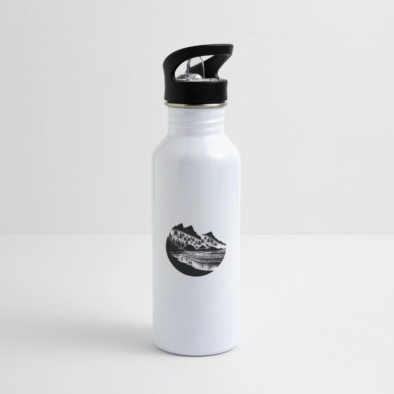 Beach And Sea With Palm Trees And Mountains