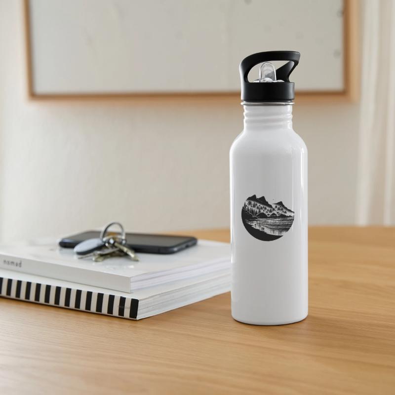 Beach And Sea With Palm Trees And Mountains