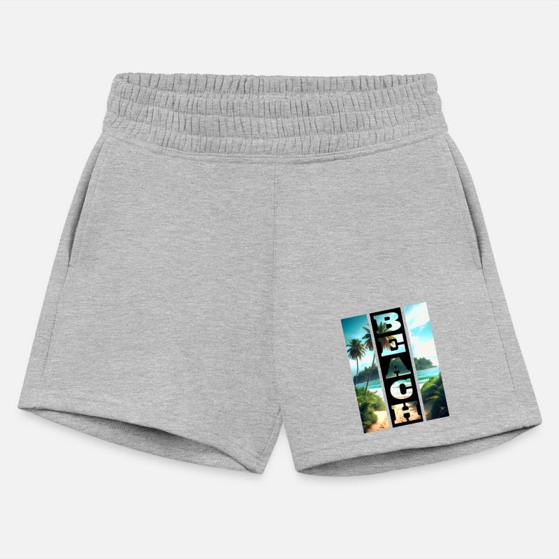 Beach motif with writing in the black bar