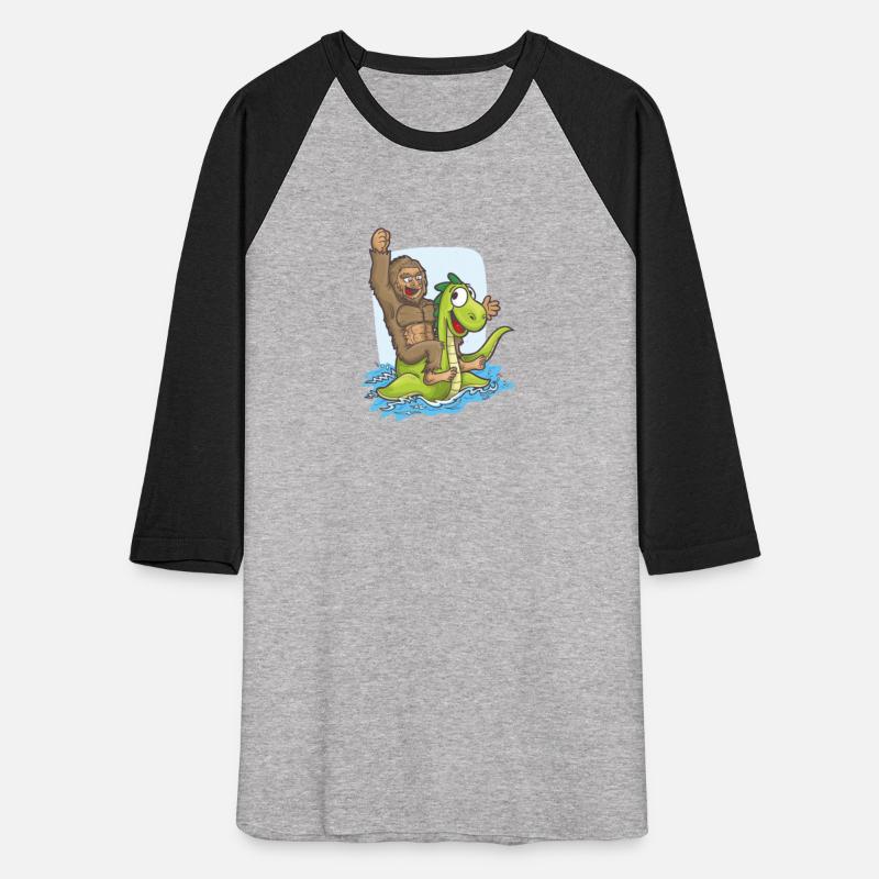 Bigfoot Riding Nessie Big Foot and Loch Ness Monster