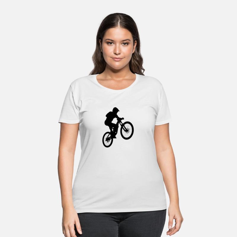 Black and White Mountain Bike T Shirt