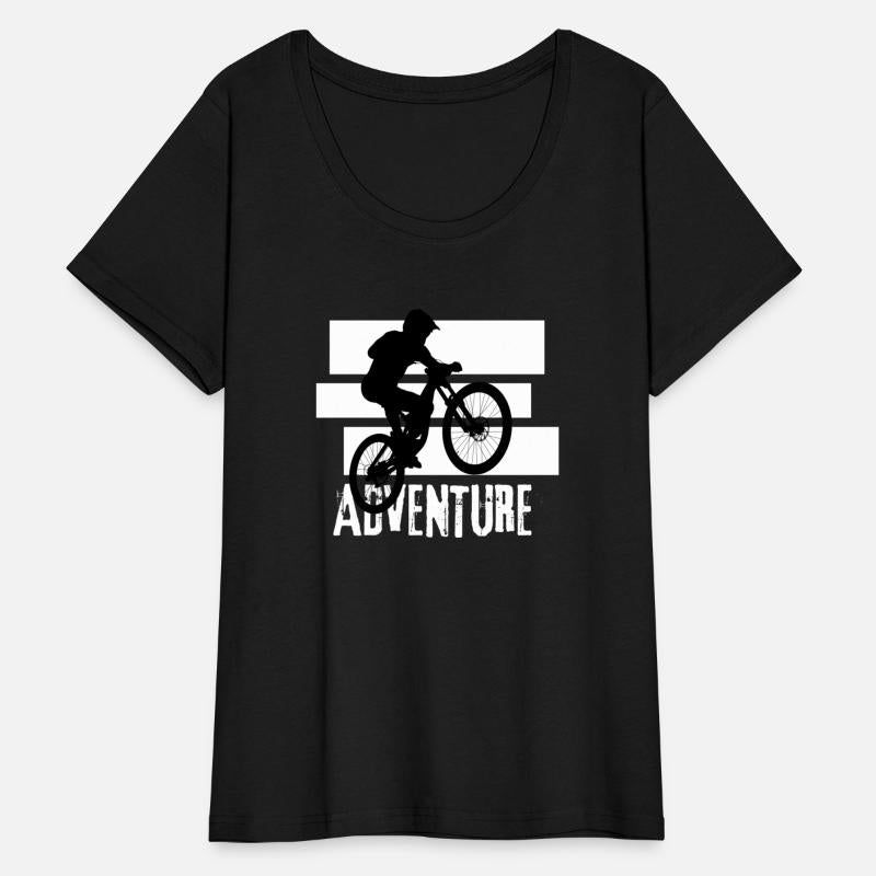 Black and White Mountain Bike T Shirt