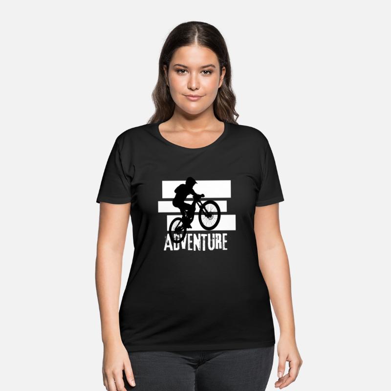 Black and White Mountain Bike T Shirt