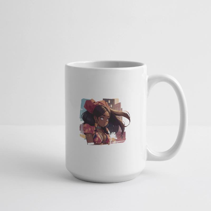 Black Girl with Urban Background